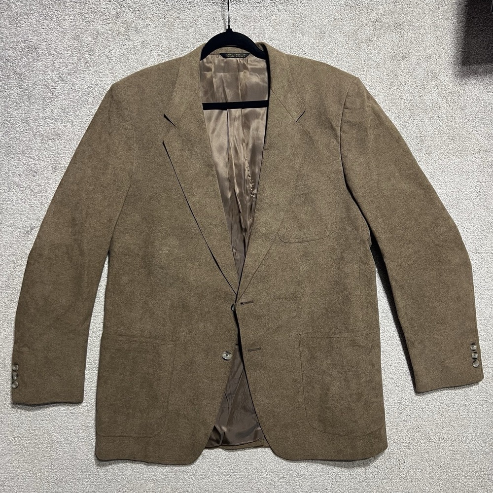 Vintage Kingsridge Suede Blazer Sport Coat Suit Jacket Tan See Measurements Men - Picture 2 of 14